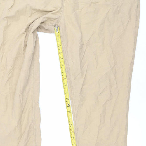 Dorothy Perkins Womens Beige Size 18 Chino Straight Trousers