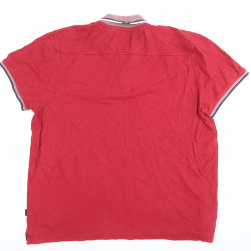 Racing Green Men’s Red Cotton Polo Shirt XL Casual Summer Top