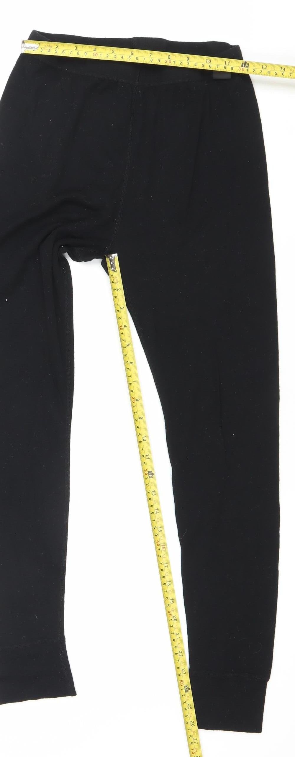 Mountain Warehouse Womens Black Merino Wool Leggings Size 12
