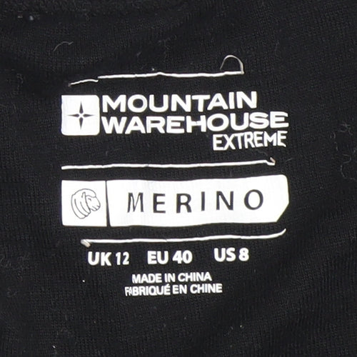 Mountain Warehouse Womens Black Merino Wool Leggings Size 12
