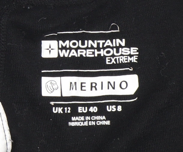 Mountain Warehouse Womens Black Merino Wool Leggings Size 12
