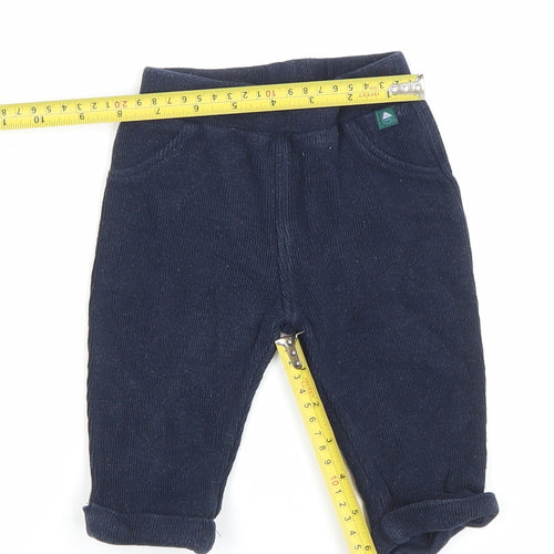 Jasper Conran Baby Unisex Blue Corduroy Trousers 3-6 Months Elastic Waist