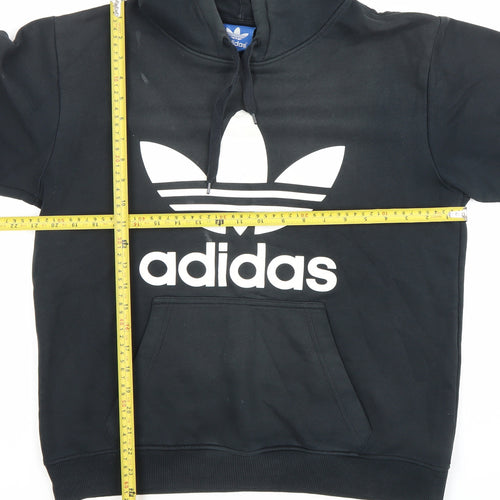 Adidas Men's Black Pullover Hoodie Small Logo Sportswear Fleece