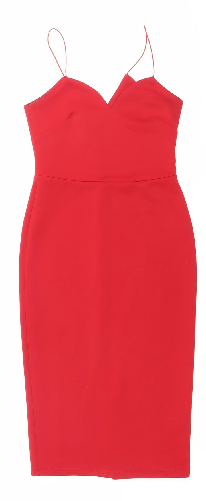 ASOS Women’s Red Sleeveless Bodycon Dress Size 8 Party Cocktail