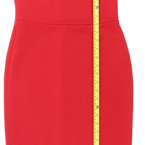 ASOS Women’s Red Sleeveless Bodycon Dress Size 8 Party Cocktail