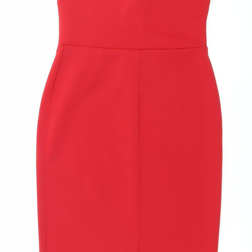 ASOS Women’s Red Sleeveless Bodycon Dress Size 8 Party Cocktail