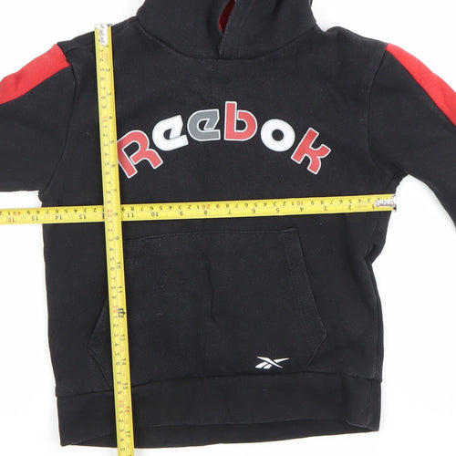 Reebok Boys Black Red Pullover Hoodie 4-5 Years Long Sleeve Sportswear