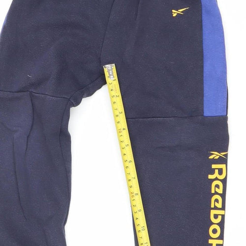 Reebok Boys Blue Jogger Sweatpants 4-5 Years Cotton Blend Activewear