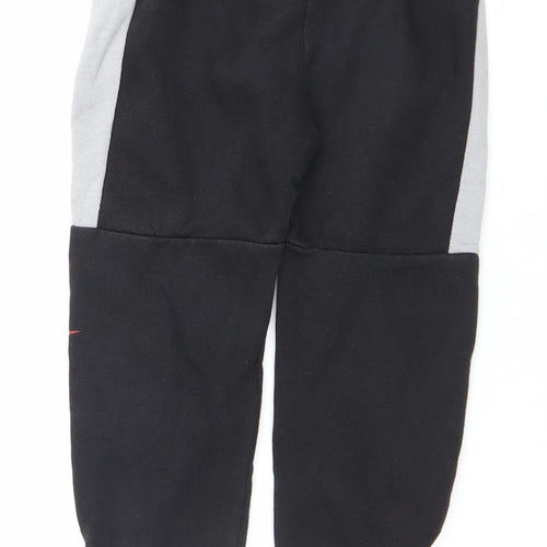 Reebok Boys Black Jogger Sweatpants 4-5 Years Cotton Blend Activewear