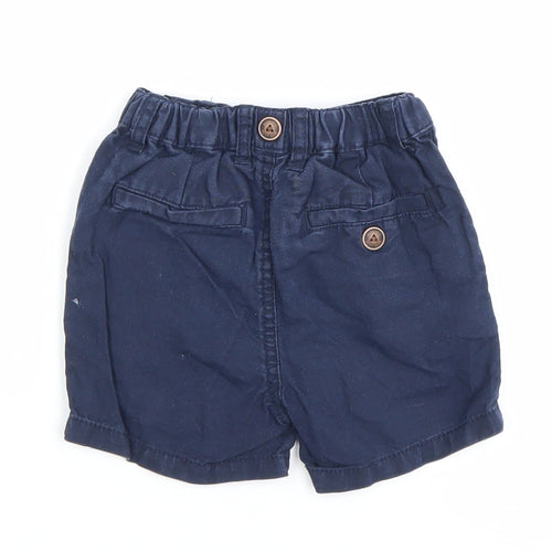 Next Unisex Baby & Toddler Blue Linen Blend Shorts 18-24 Months