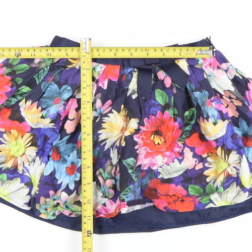 Marks and Spencer Girls Multicoloured Floral Pleated Skirt 6-7 Yrs