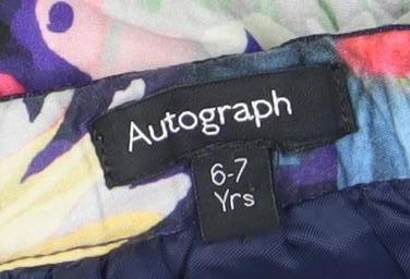 Marks and Spencer Girls Multicoloured Floral Pleated Skirt 6-7 Yrs