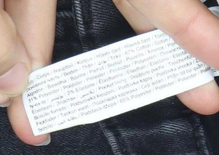 F&F Girls Black Denim Button Front Skirt 6 Years Straight Style