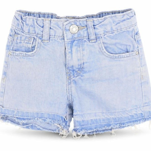Denim Co. Girls Blue Denim Cut-Off Shorts 5-6 Years Casual Summer Elastic Waist