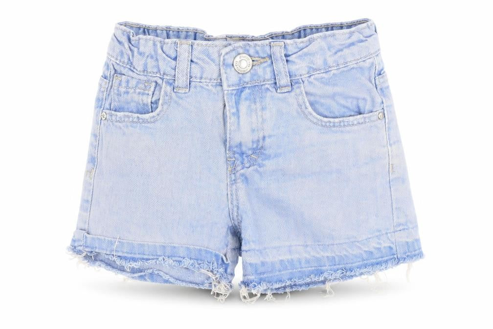 Denim Co. Girls Blue Denim Cut-Off Shorts 5-6 Years Casual Summer Elastic Waist