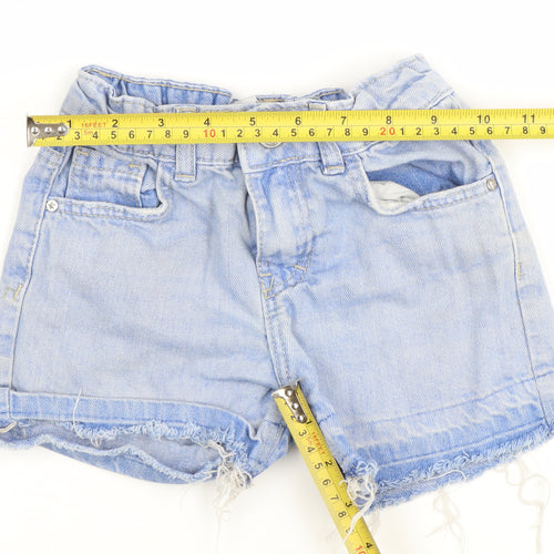 Denim Co. Girls Blue Denim Cut-Off Shorts 5-6 Years Casual Summer Elastic Waist