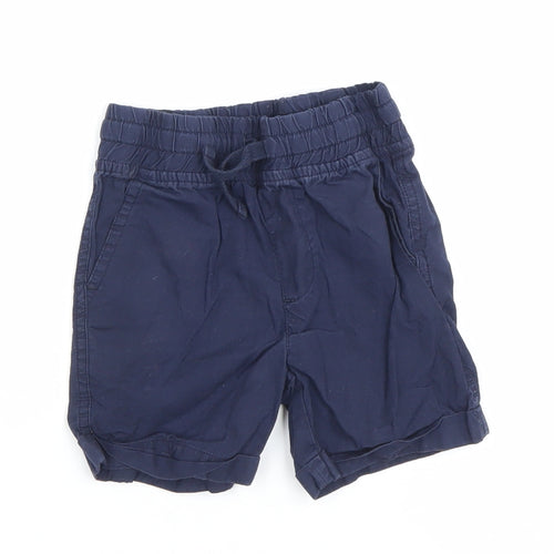 Urban Rascals Unisex Baby Blue Cotton Shorts 12-18M Elastic Waist