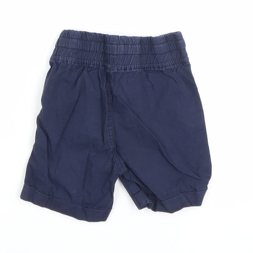 Urban Rascals Unisex Baby Blue Cotton Shorts 12-18M Elastic Waist