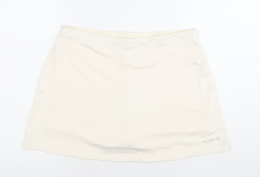 Artengo Women Ivory Athletic Tennis Skort S Regular Fit Polyester Elastane