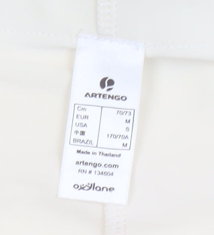 Artengo Women Ivory Athletic Tennis Skort S Regular Fit Polyester Elastane