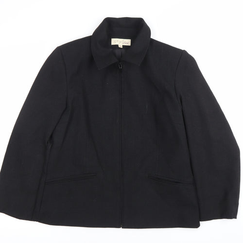 Style by EWM Women’s Black Size 14 Zip Jacket Workwear Classic