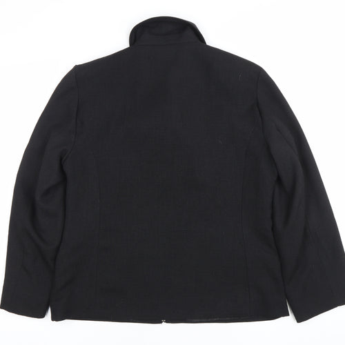 Style by EWM Women’s Black Size 14 Zip Jacket Workwear Classic