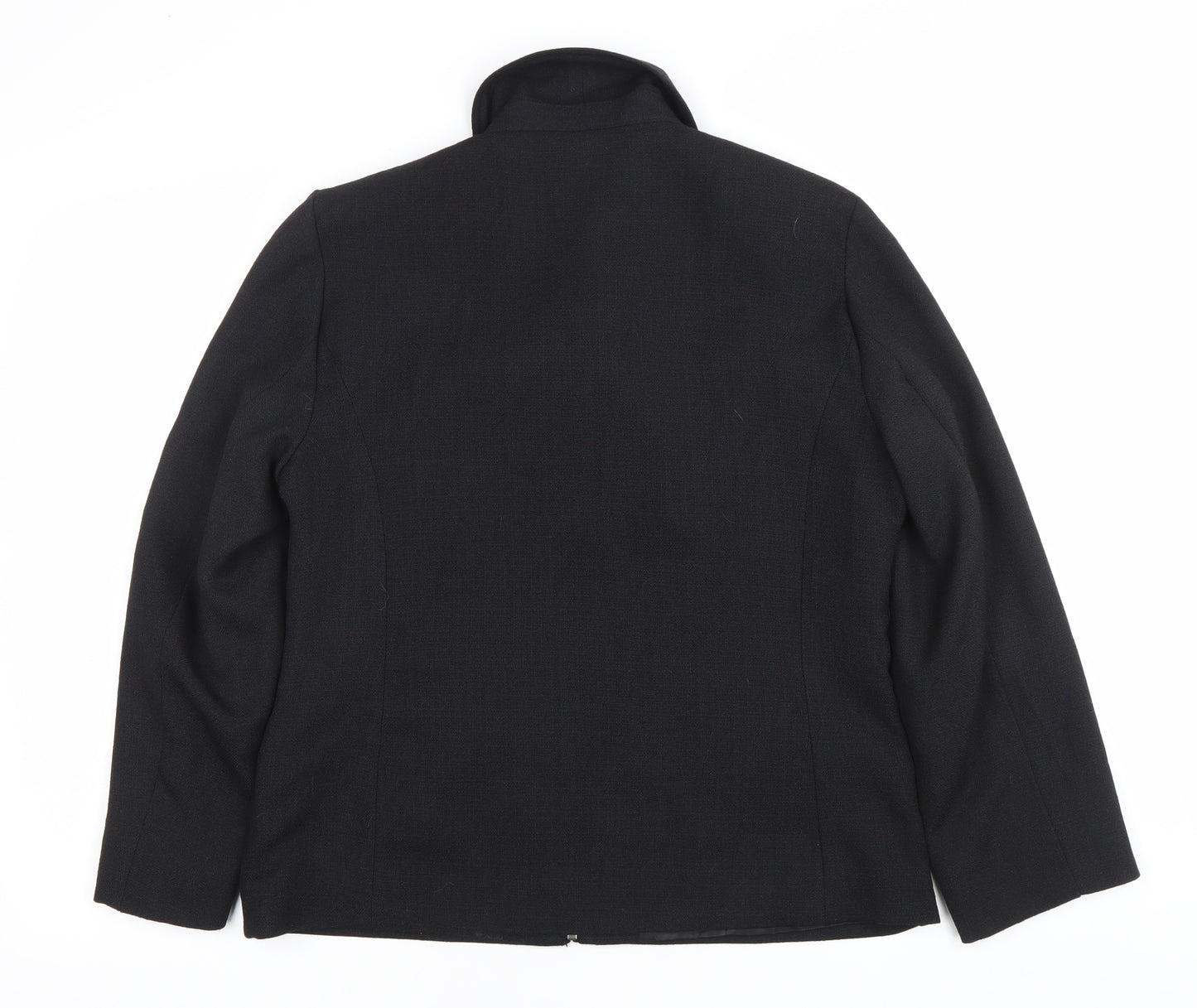 Style by EWM Women’s Black Size 14 Zip Jacket Workwear Classic