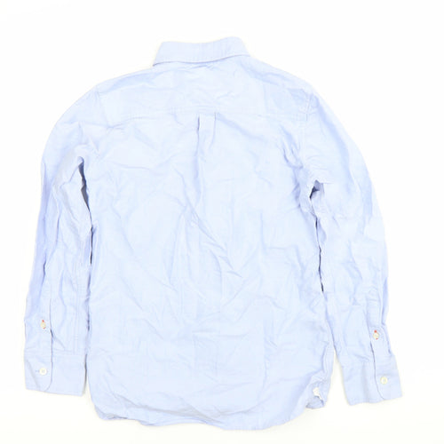 Boden Boys Blue Button-Up Long Sleeve Cotton Shirt 11-12 Years