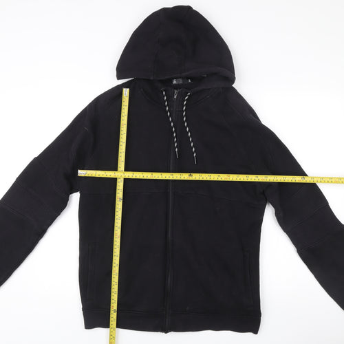 US ATH Men’s Black XL Full Zip Hoodie Cotton Blend Hooded Sweatshirt
