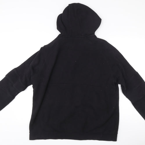 US ATH Men’s Black XL Full Zip Hoodie Cotton Blend Hooded Sweatshirt