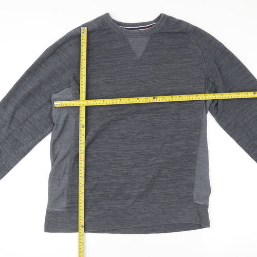 Champion Mens Grey Crew Neck Sweatshirt Size L Logo Pullover