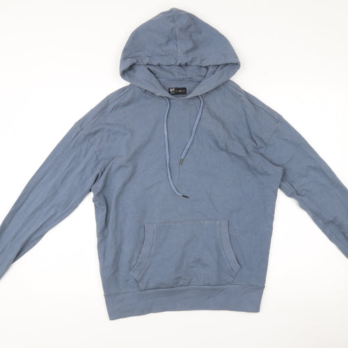 Gef France Mens Blue Pullover Hoodie Size M Cotton Blend