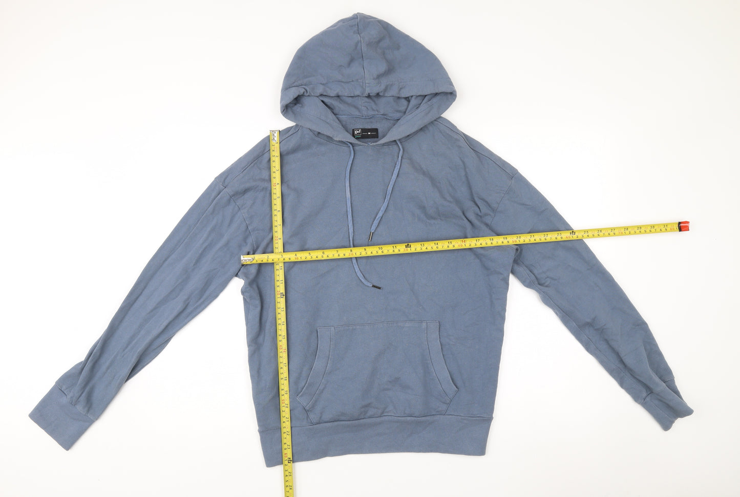 Gef France Mens Blue Pullover Hoodie Size M Cotton Blend