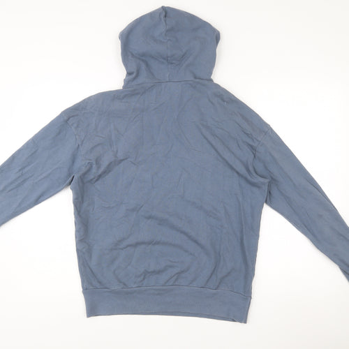 Gef France Mens Blue Pullover Hoodie Size M Cotton Blend