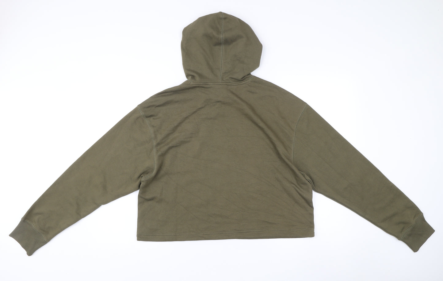 New Balance Womens Khaki Green Pullover Hoodie Size XS Cotton Blend