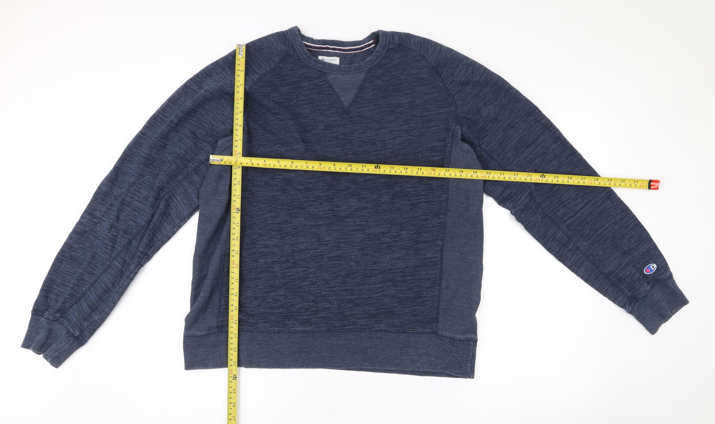 Champion Men’s Blue Crew Neck Pullover Sweatshirt Size L Regular Fit