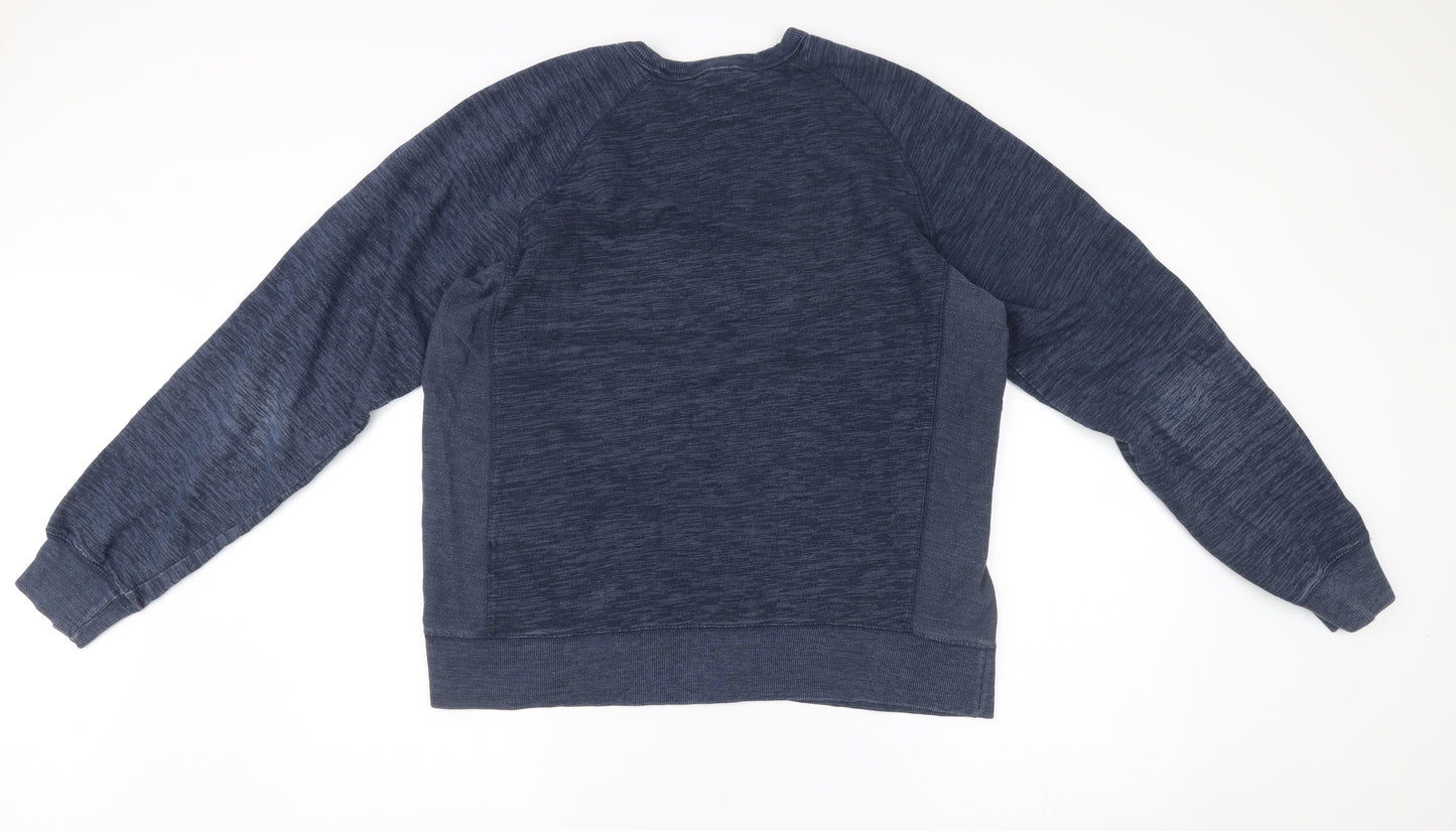 Champion Men’s Blue Crew Neck Pullover Sweatshirt Size L Regular Fit