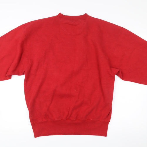Midwest Embroidery Mens Red Louisville Sweatshirt Size L Vintage