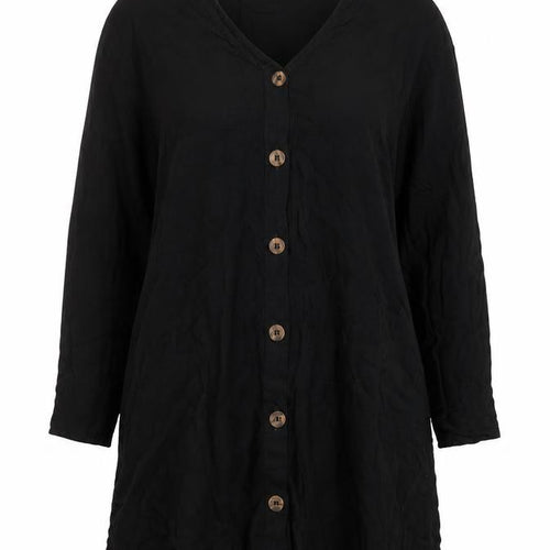 ASOS Women’s Black Viscose Shirt Dress UK 10 Long Sleeve