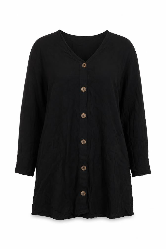 ASOS Women’s Black Viscose Shirt Dress UK 10 Long Sleeve