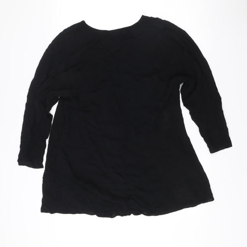 ASOS Women’s Black Viscose Shirt Dress UK 10 Long Sleeve