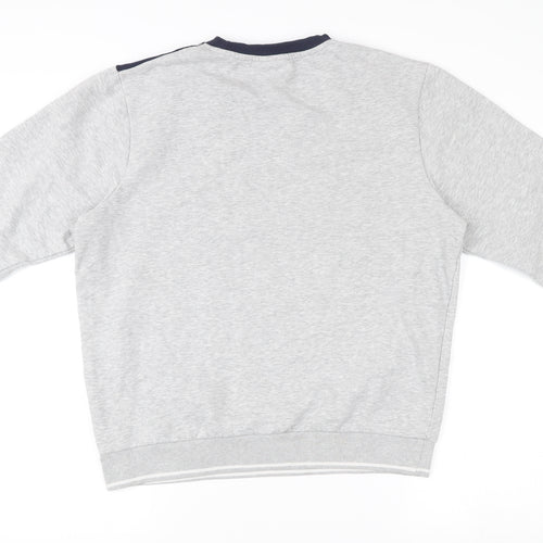 Fila Men’s Grey Sweatshirt M Crew Neck Logo Pullover Sportswear
