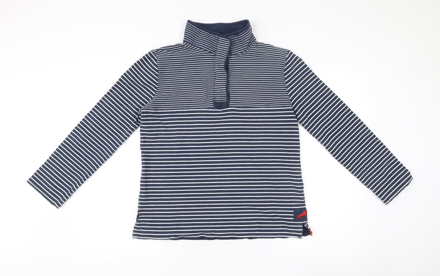 Equestrian Women's Navy Stripe Sweatshirt Size 16 Cotton Blend