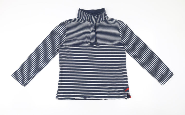 Equestrian Women's Navy Stripe Sweatshirt Size 16 Cotton Blend