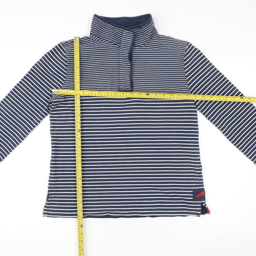 Equestrian Women's Navy Stripe Sweatshirt Size 16 Cotton Blend