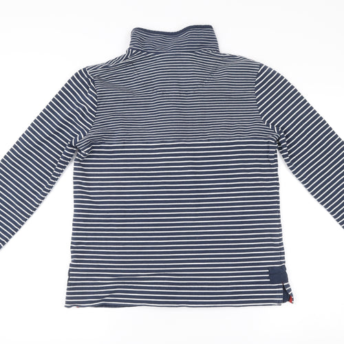 Equestrian Women's Navy Stripe Sweatshirt Size 16 Cotton Blend