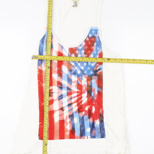 Ralph Lauren Women’s Multicoloured USA Flag Tank Top Size S Cotton