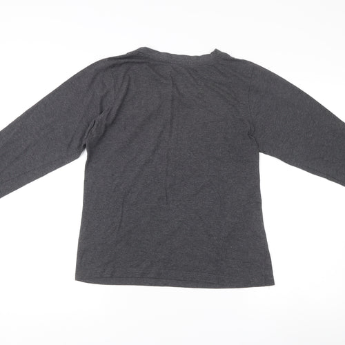 Harry Potter Womens Grey Long Sleeve T-Shirt Size 10 Mischief Managed