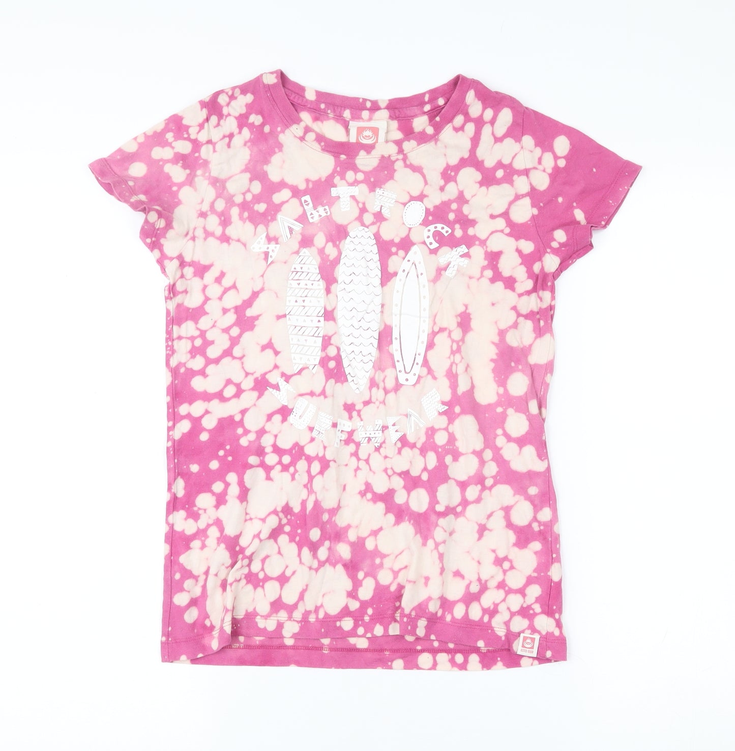 Saltrock Girls Pink Tie Dye Graphic Surfboard T-Shirt 11-12 Years