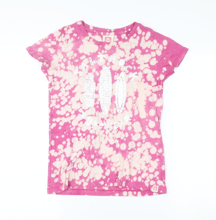 Saltrock Girls Pink Tie Dye Graphic Surfboard T-Shirt 11-12 Years
